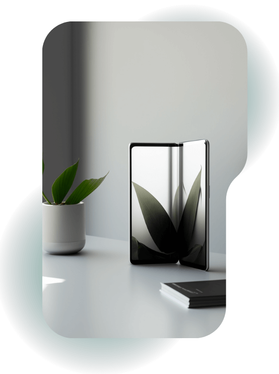Foldable phone with colorless and transparent polyimide cover window by Microcosm.png